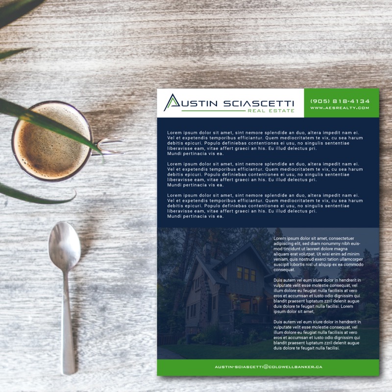 Print Design - Newsletter for Austin Sciascetti Real Estate by Jessica Design