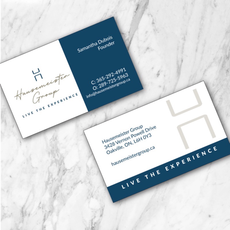 Hausemeister Group - Business Cards Printing at Jessica Design in Hamilton, Ontario.
