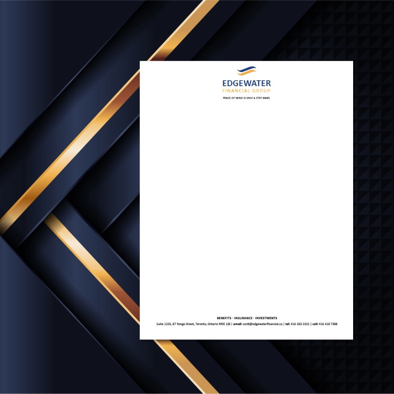 Edgewater Financial Group- Letterhead, Print Design by Jessica Design