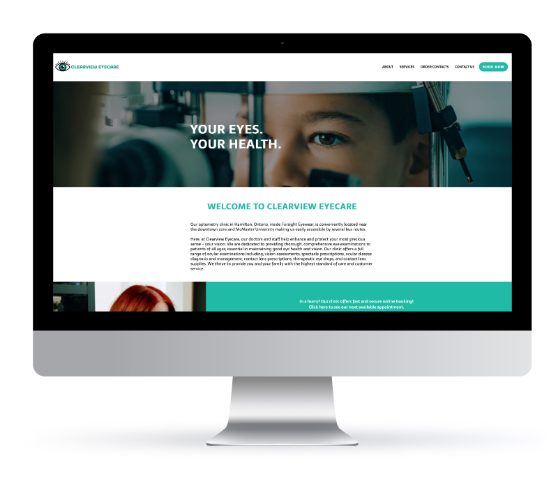Clearview Eyecare - Wix Website Design solutions by Jessica Design