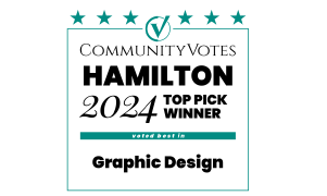 Community Votes 2024 - Top Pick for graphic design with Jessica Design.