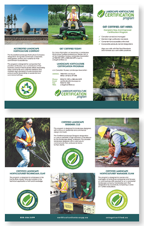 Landscape Horticulture Certification Program - Brochure & Print Design.