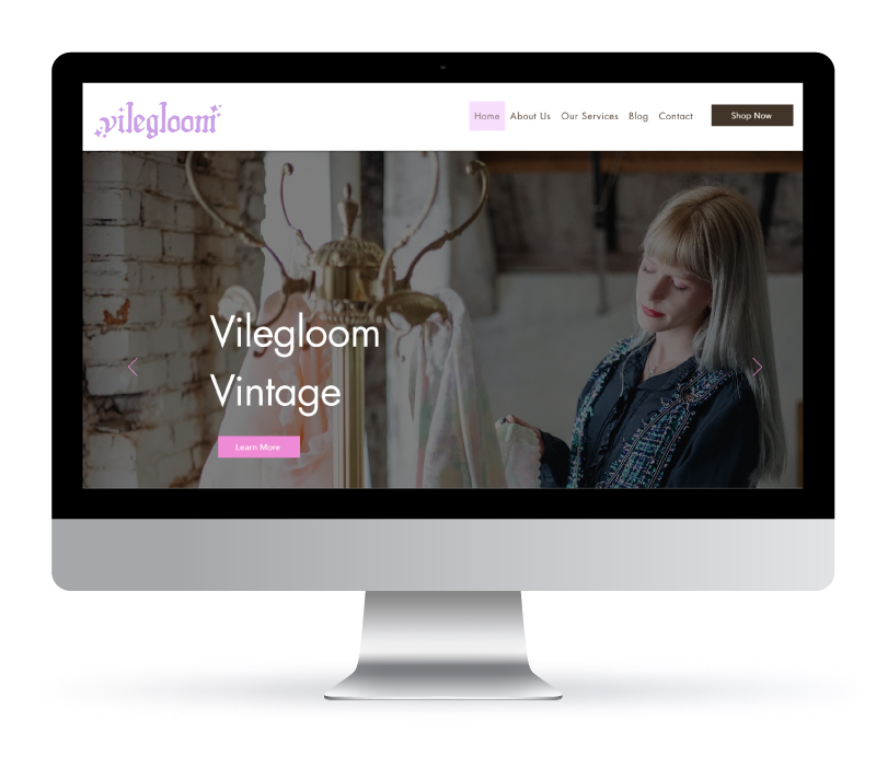 Vilegloom Vintage - Wix Website Design by Jessica Design in Hamilton, Ontario.