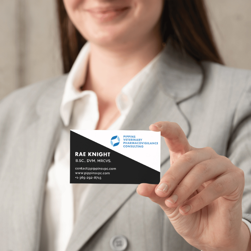 Pippins Veterinary Pharamacovigilance Consulting - Business Cards.