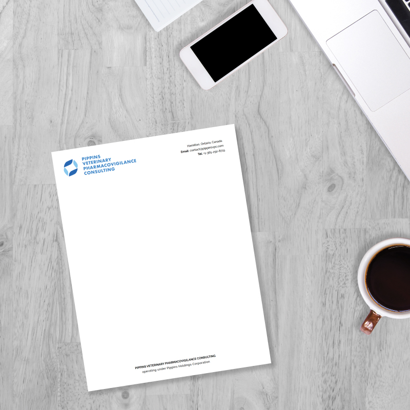Pippins Veterinary Pharamacovigilance Consulting - Letterhead by Jessica Design.