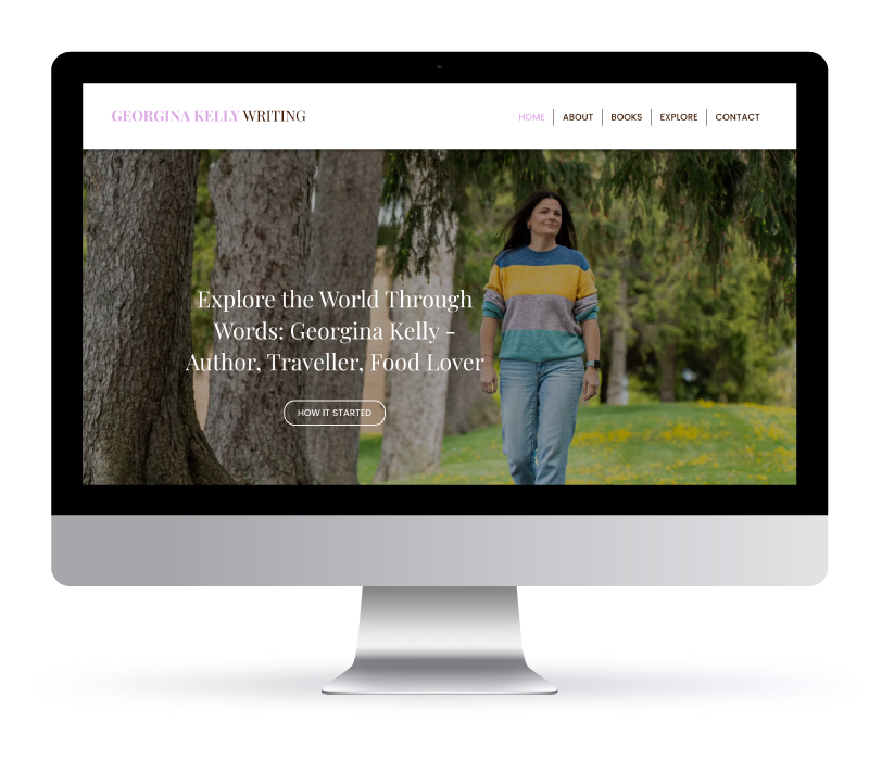 Georgina Kelly Writing - Wix Website by Jessica Design.