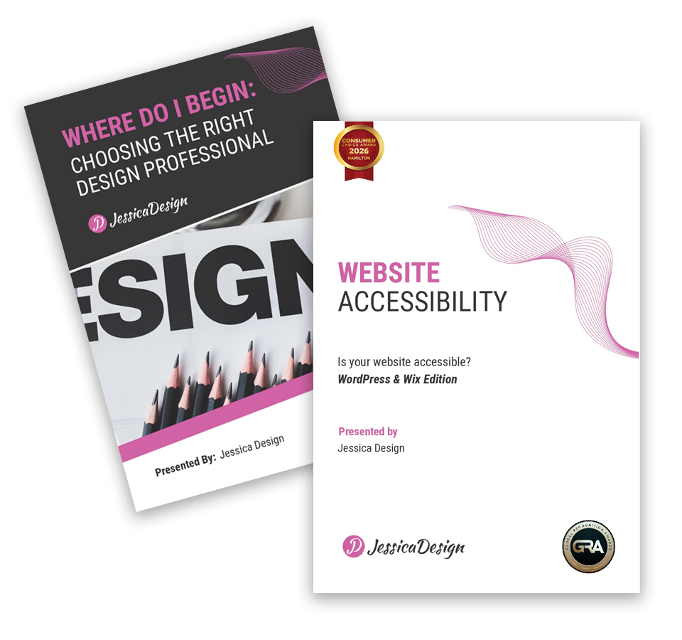 Where Do I Begin: Choosing the Right Design Professional & Website Accessibility booklets by Jessica Design Where Do I Begin: Choosing the Right Design Professional & Website Accessibility booklets by Jessica Design.