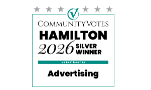 Jessica Design - CommunityVotes Hamilton Silver Advertising 2026.