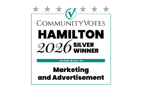 Jessica Design - CommunityVotes Hamilton Silver Marketing and Advertisement 2026.